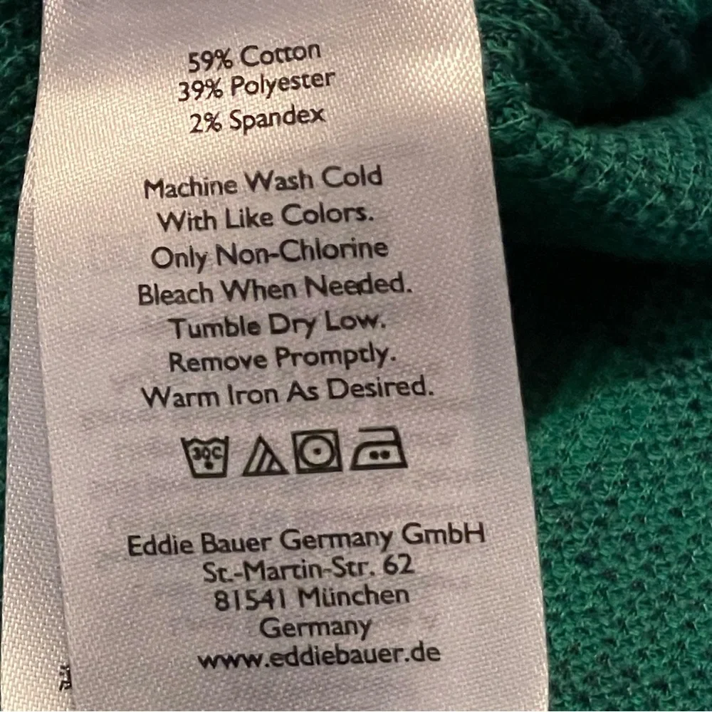NWOT Eddie Bauer Teal and Navy Long Sleeve Lounge Pajama Top Women’s Size S